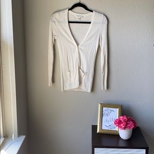 Banana Republic White Cardigan